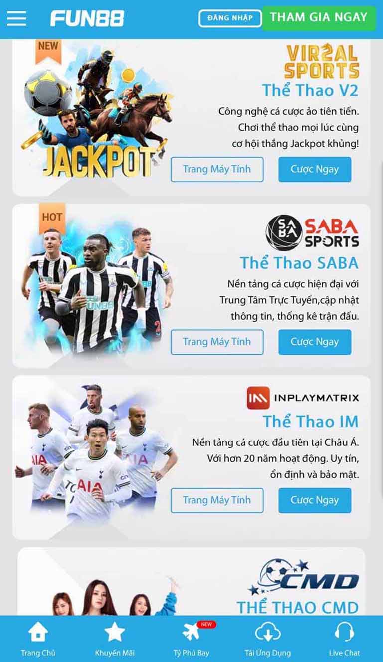 Cá Cược Bóng Đá Fun88