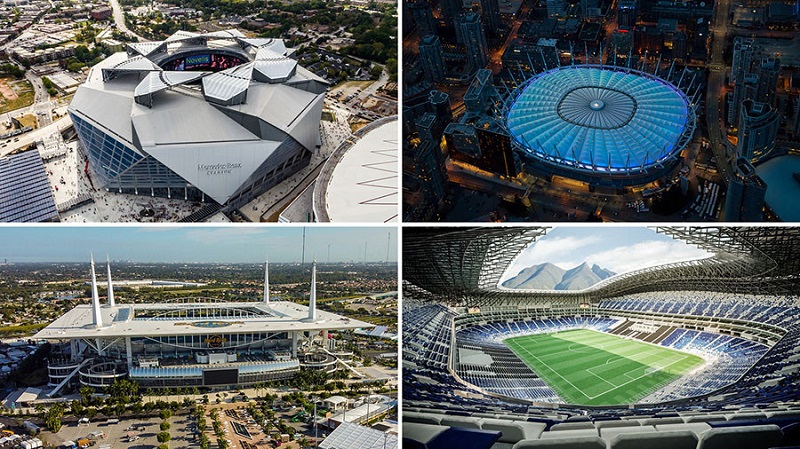 Tổng hợp các sân vận động World Cup 2026